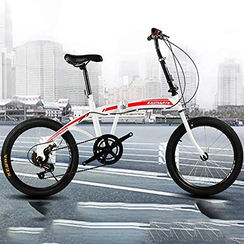 Folding Bike : Variable Speed Mountain Bike Folding Bicycle Single Speed 7 Speed Male And Female Student Car Integrated Wheel Mountain Bike Bicycles Outdoor Riding