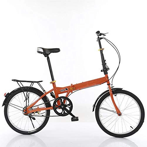 Folding Bike : VBARV 20 Inch Folding Lightweight Adult Bicycle, Portable Dual Disc Brake Bike, High-carbon Steel Frame, 6-Speed Drivetrain, with Afterlight, Great for City Riding and Commuting