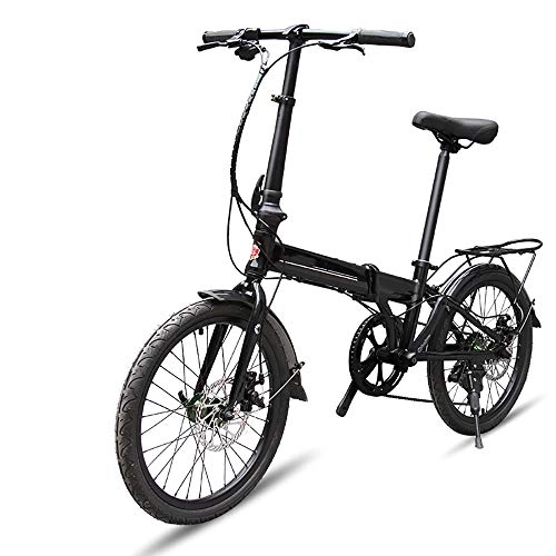 Folding Bike : VBARV 20 Inch Lightweight Adult Bicycle, Portable Dual Disc Brake Folding Bike, Aluminum Alloy Frame, Adjustable Seat, Great for City Riding and Commuting