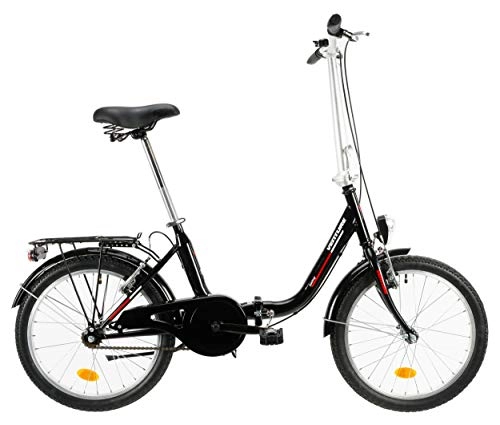 Folding Bike : Venture 2090 vouwfiets 20 Inch 35 cm Unisex Rim Brakes Black