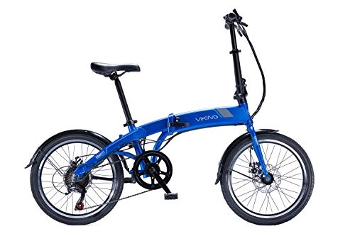 Folding Bike : Viking Gravity eBike 20" Folding 24V 250W Electric Bike Blue