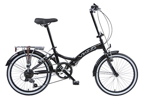 Folding Bike : Viking Unisex Metropolis Bike, Black, Medium
