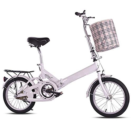 Folding Bike : W Folding Bicycle Adult Youth Small Shock Absorber Leisure Lightweight Ultra Light Portable Travel Bicycle Bicycle 20 Inch