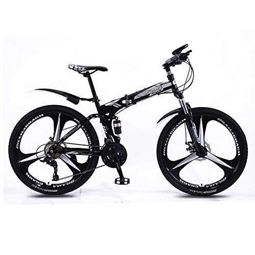 Folding Bike : WEIWEI 26 Inches Speeds Shift Folding Bikes, Portable Shock Absorber Dual Disc Brakes Mountain Bike, Outdoor Cycling Adult Bike