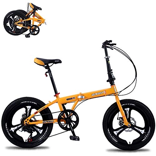 Folding Bike : WellingA Folding Bicycle 18 Inch 7 Speed Adult Folding Bicycle Ultra Light Speed Portable Bicycle To Work School Commute Fast Folding Bicycle, 001
