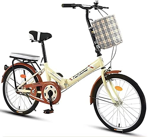 Folding Bike : WLGQ Adult Foldable Bike, Unisex Lightweight Folding Bike 20 Inch Displacement Leisure City Bike Folding Suitable Outdoors Riding Excursion D, 20 in (A 20 in)