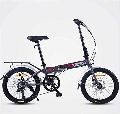 Folding Bike : Women Folding Bike, 20 Inch 7 Speed Adults Foldable Bicycle Commuter, Light Weight Folding Bikes, High-carbon Steel Frame, Pink Three Spokes (Color : Black)