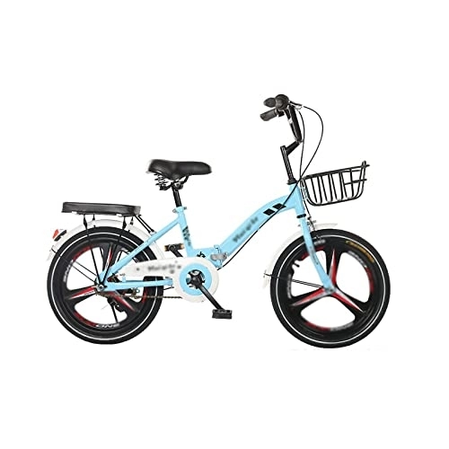 Folding Bike : Wonzoneddzxc Electric Bicycles Folding Bicycle Bike 20 Inch Lightweight Aluminum Alloy Bike (Color : Blue)