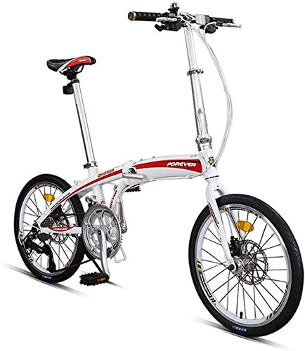 Folding Bike : WSJ City Bike 20 Inch 16-Speed Commuter Bicycle Fold Aluminum Alloy Frame For Unisex Adult
