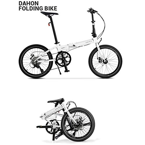 Folding Bike : WuKai Folding Bike Aluminum Disc Brake Version P8 Speed Ultra Light Folding Bike 20 Inches