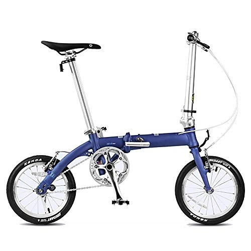 Folding Bike : WuZhong F Folding Bicycle Aluminum Frame Single Speed Mini Fast Folding 14 Inch Ultra Light