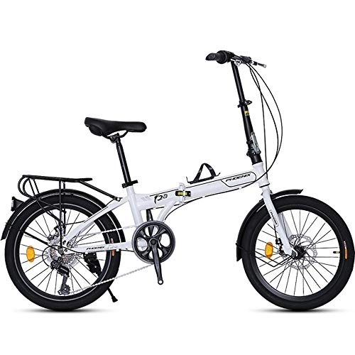 Folding Bike : WuZhong F Folding Bicycle Ultra Light Portable Shift Small Wheel Type Off-Road Student Bicycle Adult Men and Women 20 Inch