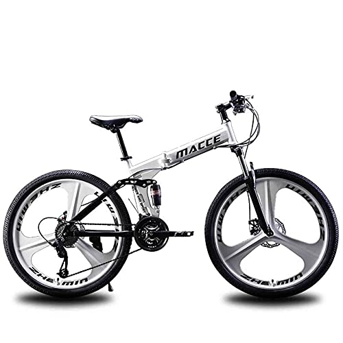 Folding Bike : WXXMZY Road Bike Outdoor Sports Folding Mountain Bike, 24 / 26 Inch 21 / 24 / 27 Speed Variable Speed Dual Shock-absorbing Front And Rear Disc Brakes, Outdoor Sports Mountain Bike