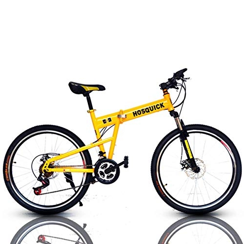 Folding Bike : WZB Lightweight Flying 21 / 24 speeds Mountain Bikes Bicycles Shimano Alloy Stronger Frame Disc Brake, 10, 24speed