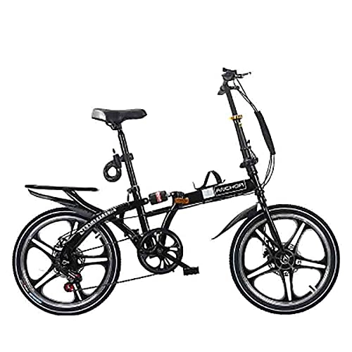 Folding Bike : WZHSDKL Folding Bicycle, Compact Bicycle With 21 Speed Gearbox, Flying Pan Braking, High Strength 26-inch Steel Wheel, Shockproof, Easy Folding, Multi-color(Color:White)