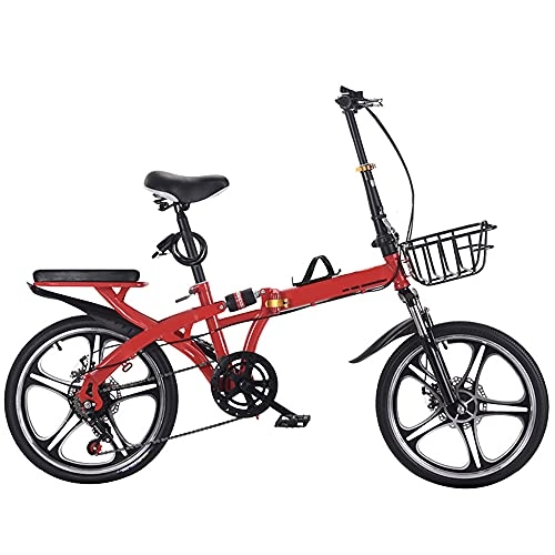Folding Bike : WZHSDKL Mountain Bike Folding Bike, ​Wear-resistant Tires Bicycl Low Friction, Dustproof, Breathable And Smooth Soft Cushion, Effortless Riding(Size:16 inches)