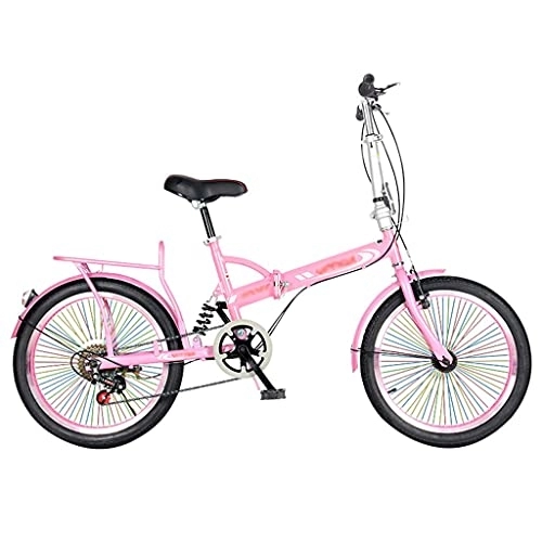 Folding Bike : XBSXP Adult Folding Bike, Light Weight Compact Variable Speed Bicycle Alloy Folding City Bike Bicycle - 20 Inch