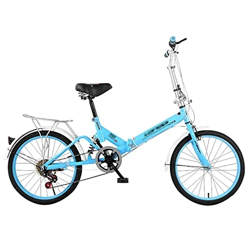 Folding Bike : XBSXP Folding Bicycle Portable Lightweight Foldable Bike 20 Inch ​​City Shock Absorber Bicycle for Adult Student Outdoors - Single Speed / Variable Speed