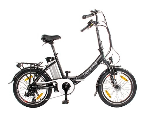 Folding Bike : xGerman Electric Folding Bike 20Inch eTurbo Comfort 7G Shimano LCD, 250W Rear Drive / 10 Ah, up to 80km Range in Accordance with German Traffic RegulationsWarning: GermanXia is the only supplier, all others are hackers.