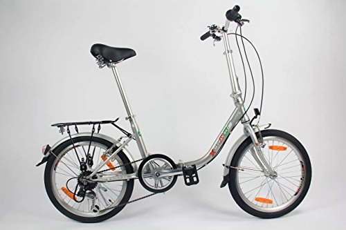 Folding Bike : xGerman Folding bike COMFORT 20-inch 6-speed Shimano, farbe:schwarz