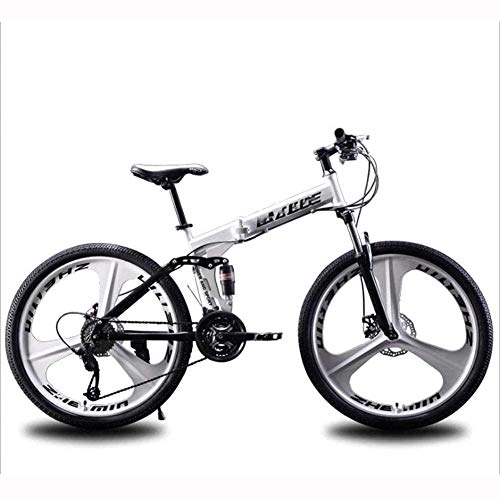 Folding Bike : XHLLX 26 Inch Aluminum Alloy Bikes, Foldable Mountain Bike, Male Female General Purpose Beach Snowmobile Bike, Bike Double Brake Disc, B