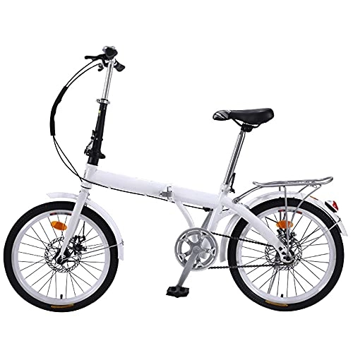 Folding Bike : XIANGDONG Folding Bike White Mountain Bike 7 Speed For Mountains And Roads Wheel Dual Suspension, Adjustable Seat Suitable, Height And Save Space Better