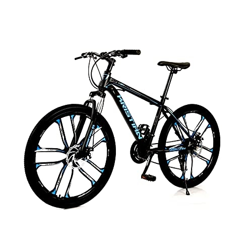 Folding Bike : XIANGDONG Ten Blade Wheels, 69-inch Folding Bike, Lightweight Body For Easy Folding, Very Shock-absorbing, 30-speed Gearbox, Essential For Travel And Family Travel, Blue