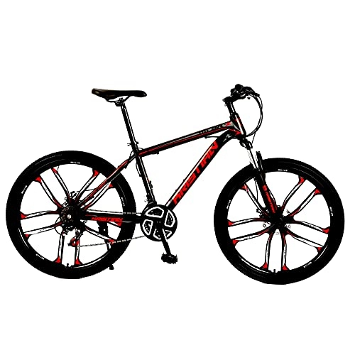 Folding Bike : XIANGDONG Ten-wheel Folding Bike Suitable For Everyone, 67-inch Body, 30-speed Gearbox, Mechanical Disc Brake, Easy-to-fold Touring Bike, Easy To Travel In The Countryside And Big Cities, Red