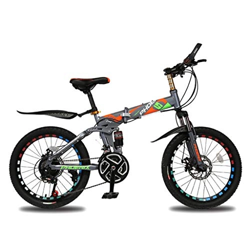 Folding Bike : Xiaoping 20-inch Variable Speed Folding Mountain Bike Commuter Folding Bike (Color : 1)
