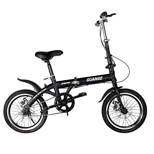 Folding Bike : XIAOSHAN 16 inch Foldable Ultra-light bicycle Variable Speed Dual Brake Folding Bicycle Non-slip Stable Road Bike for Adult Children