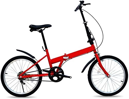 Folding Bike : XIN 20in Folding Bike Bicycle Adult Student Outdoors Sport Mountain Cycling Single Speed Ultra-Light Portable Foldable Bike for Men Women Lightweight Folding Casual Damping Bicycle (Color : B)