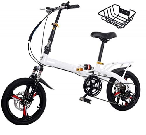 Folding Bike : XIN Folding Bike Lightweight Single Speed Bicycle Adult Student Outdoors Sport Cycling 16 / 20in Carbon Steel Portable Foldable Bike for Men Women Ultra-Light Folding Casual Damping Bicycle