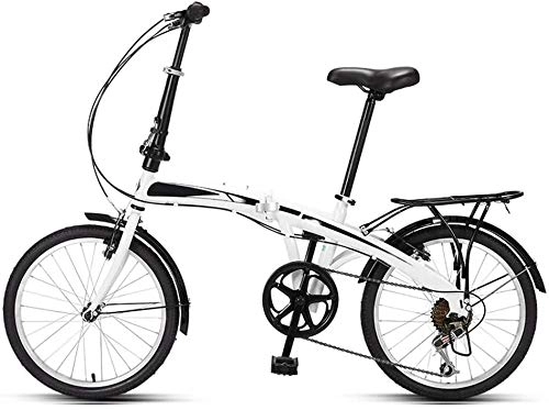 Folding Bike : XIN Folding Mountain Bike Bicycle Cruiser 20in Variable Speed Outdoors Sport Cycling High Carbon Steel Portable Foldable Bike for Men Women Lightweight Folding Casual Damping Bicycle (Color : C)