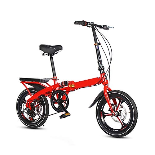 Folding Bike : XINGXINGNS 20'' Folding Bike, 7 Speed Gears, Carbon steel Frame, Foldable Compact Bicycle with Anti-Skid and Wear-Resistant Tire for Adults Rear Carry Rack, and Kickstand