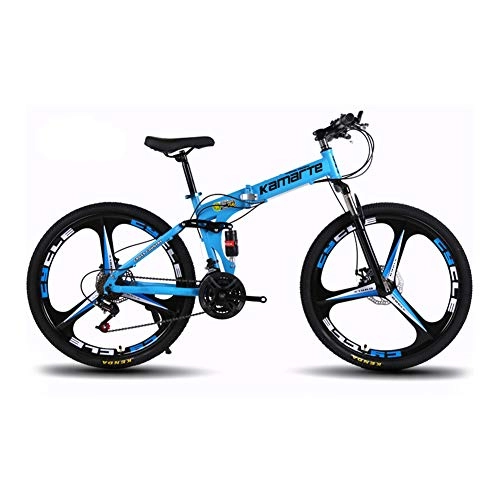 Folding Bike : XINGXINGNS 26" Folding Bicycle Series, 27 Speed Folding Bike Great for City Riding and Commuting, Carbon steel Frame, for Boys and Girls in Multiple Colors, 24inch27speed