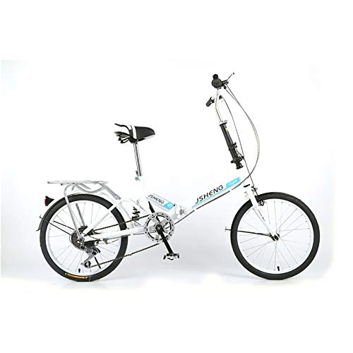 Folding Bike : XINGXINGNS Folding Bike Bicycle 20 Inch Sports Leisure Men and Women High Carbon Steel Speed Adult Bicycle
