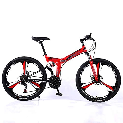 Folding Bike : XINGXINGNS Outroad Mountain Bike 26in 21 Speed High Carbon Steel Shock Absorption Frame with Disc Brakes and Suspension Fork Sports Leisure Men and Women, 24inchs21speed
