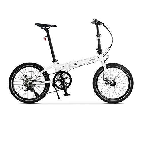 Folding Bike : XIONGHAIZI 20 Inch Variable Speed Folding Bicycle, Ultra Light Aluminum Alloy D8 / P8 Disc Brake, Adult Men And Women Bicycle, (Color : White)