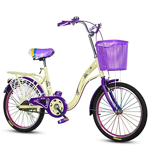 Folding Bike : XIXIA X Bicycle Women's Children Adult Primary and Secondary School Students Light Commute Travel Princess Car 16 Inch 20 Inch
