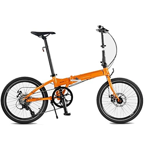 Folding Bike : XIXIA X Folding Bicycle Disc Brakes Adult Men and Women Aluminum Alloy Bicycle 20 Inch 8 Speed