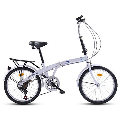 Folding Bike : XIXIA X Folding Bicycle High Carbon Steel Ultra Light Portable Shift Small Mini Student Men and Women Adult Bicycle 20 Inch 7 Speed