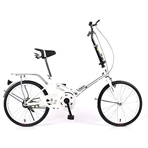 Folding Bike : XIXIA X Folding Bike Bicycle Female Student Lady Single Speed Shifting Shock Absorber Bicycle Portable Commuter Car 20 Inch