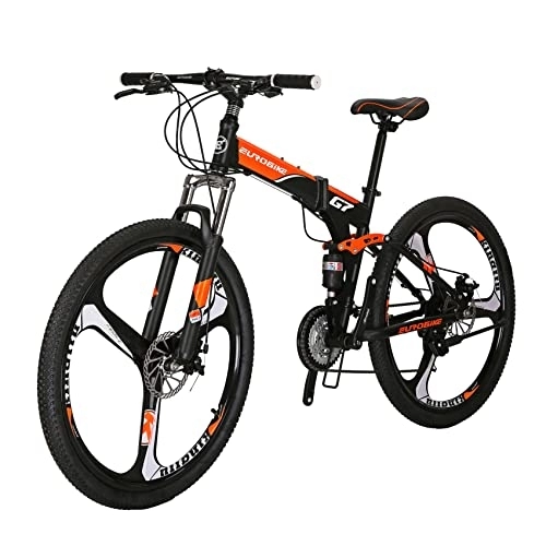 Folding Bike : XLTL G7 Mens hardtail mountain Bike, 27.5-Inch Wheels Folding Bike, 21- Speed Disc Brakes (K-Wheel)