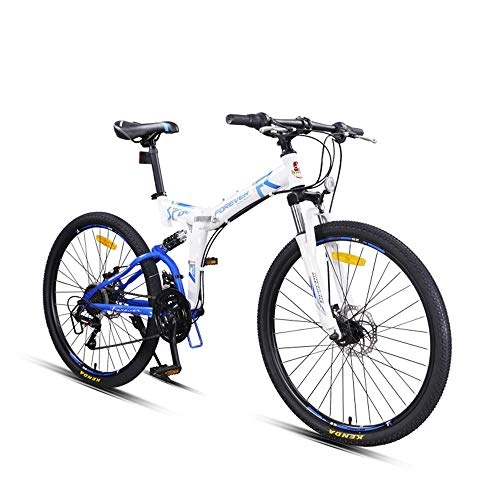 Folding Bike : XMIMI Folding Mountain Bike Bicycle Speed Male Adult with Double Shock Absorption Soft Tail Off-Road Student Racing
