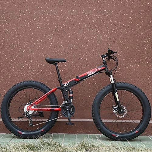 Folding Bike : XNEQ 26 Inch 7 / 21 / 24 / 27 Speed Mountain Bike, 9S Fast Fold, Variable Speed Disc Brake Shock Absorption, Widened Large Tire Gift Bicycle for Men, Women, 3, 27