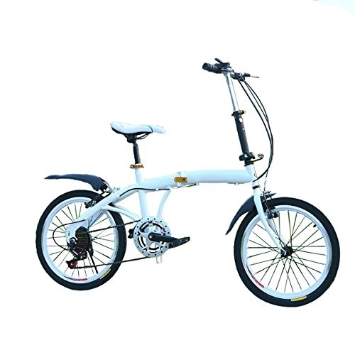 Folding Bike : XXXSUNNY Folding bicycle, ladies 20-inch mini disc brake variable speed bicycle shock absorption adult light bicycle, suitable for outdoor travel students commuting office