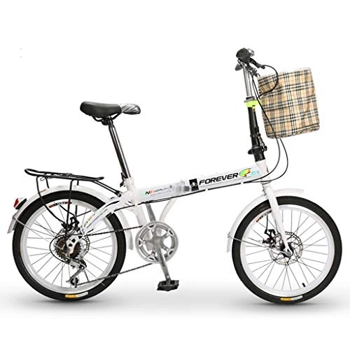 Folding Bike : XYDDC Portable Folding Bicycle Adult Bike Variable Speed Ultralight 20 Inch Mini Male and Female Student Road Bike