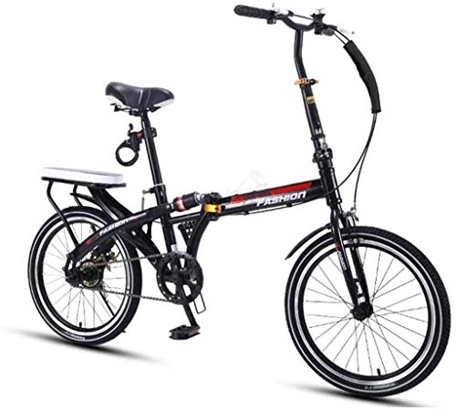 Folding Bike : Y&XF Single Speed Folding Bike, 20" Adult Mountain Bicycle, Snow Bicycle, 25+Miles Range
