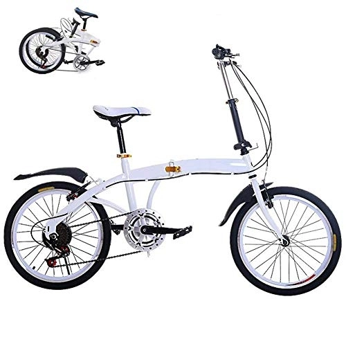 Folding Bike : YAMMY 20 Inch Folding Bicycle Women's Light Work Adult Adult Ultra Light Variable Speed Portable Adult Male Bicycle Folding Carrier Bicycle B(Exercise bikes)