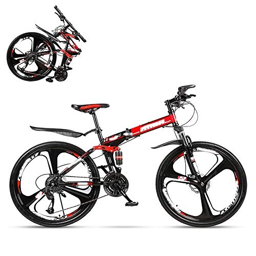 Folding Bike : YANGHAO-Adult mountain bike- Folding Adult Bicycle, 24 Inch Variable Speed Shock Absorption Off-road Racing, with Front Shock Lock, Multi-color Optional, Suitable for Height 150-170cm YGZSDZXC-04
